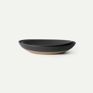image:imageMORA Jumbo and Large Serving Dishes Set of 2 13 inch and 12 inch Ceramic Pottery Oval Platters  Microwave Oven and Dishwasher Safe  Thyme amp MushroomLiquorice