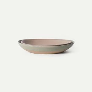image:imageMORA Jumbo and Large Serving Dishes Set of 2 13 inch and 12 inch Ceramic Pottery Oval Platters  Microwave Oven and Dishwasher Safe  Thyme amp MushroomThyme  Mushroom