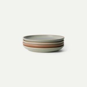 image:imageMORA Large Plates Set of 4 105 inch Ceramic Pottery Dinner Plates  Microwave Oven and Dishwasher Safe  IrisHarvest