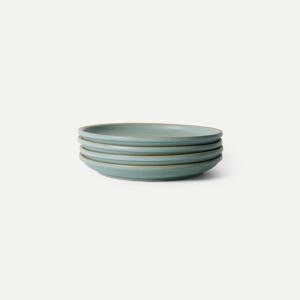 image:imageMORA Large Plates Set of 4 105 inch Ceramic Pottery Dinner Plates  Microwave Oven and Dishwasher Safe  IrisIris
