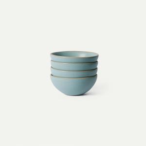 image:imageMORA Medium Bowls Set of 4 28oz Ceramic Pottery Everyday Bowls  Microwave Oven and Dishwasher Safe  PeppercornIris