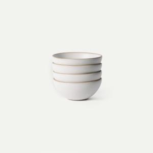 image:imageMORA Medium Bowls Set of 4 28oz Ceramic Pottery Everyday Bowls  Microwave Oven and Dishwasher Safe  PeppercornOat