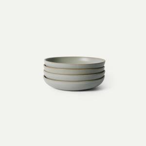 image:imageMORA Medium Dishes Set of 4 30oz Ceramic Pottery Pasta PlateWide Bowls  Microwave Oven and Dishwasher Safe  LiquoricePeppercorn
