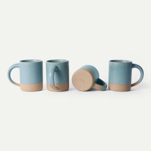 image:imageMORA Medium Mugs Set of 4 16oz Ceramic Pottery Latte MugsCoffee Cups  Microwave and Dishwasher Safe  HarvestIris