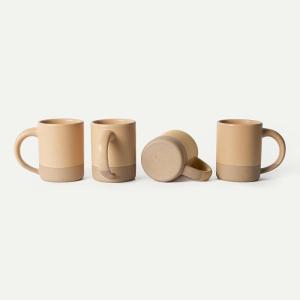 image:imageMORA Medium Mugs Set of 4 16oz Ceramic Pottery Latte MugsCoffee Cups  Microwave and Dishwasher Safe  HarvestMerrigold
