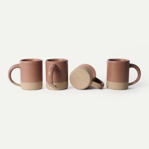 image:imageMORA Medium Mugs Set of 4 16oz Ceramic Pottery Latte MugsCoffee Cups  Microwave and Dishwasher Safe  HarvestTerracotta