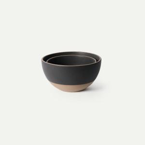 image:imageMORA Mega and Giant Bowls Set of 2 55 and 35 Qt Ceramic Pottery Mixing Bowls  Microwave and Dishwasher Safe  Mushroom amp ThymeLiquorice