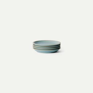 image:imageMORA Small Plates Set of 4 65 inch Ceramic Pottery Dessert Plates  Microwave Oven and Dishwasher Safe  LiquoriceIris