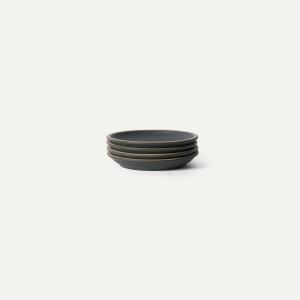 image:imageMORA Small Plates Set of 4 65 inch Ceramic Pottery Dessert Plates  Microwave Oven and Dishwasher Safe  LiquoriceLiquorice