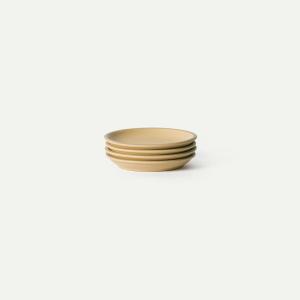 image:imageMORA Small Plates Set of 4 65 inch Ceramic Pottery Dessert Plates  Microwave Oven and Dishwasher Safe  LiquoriceMerrigold