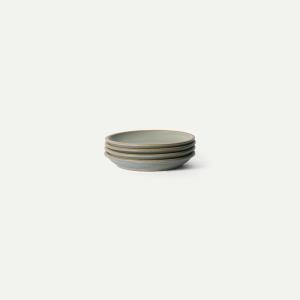 image:imageMORA Small Plates Set of 4 65 inch Ceramic Pottery Dessert Plates  Microwave Oven and Dishwasher Safe  LiquoricePeppercorn