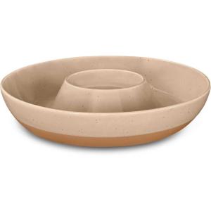image:imageMora Ceramic Chips and Dip Serving Tray Large Divided Party Bowl Set for Chips amp Salsa Veggies amp Dip Fruit Snacks Entertaining Hosting etc Minimalist Design for the Modern Hostess  ChaiChai