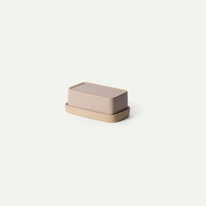 image:imageMora Ceramic TwoinOne Butter Dish with Lid Covered Butter Crock Container to Leave on Countertop  Large Storage KeeperHolder for Kitchen Gifts for Her Butter Tray For Counter  ChaiMushroom