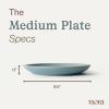 image:imageMORA Medium Plates Set of 4 85 inch Ceramic Pottery Salad Plates  Microwave Oven and Dishwasher Safe  MushroomIris