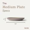 image:imageMORA Medium Plates Set of 4 85 inch Ceramic Pottery Salad Plates  Microwave Oven and Dishwasher Safe  MushroomMushroom
