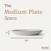 image:imageMORA Medium Plates Set of 4 85 inch Ceramic Pottery Salad Plates  Microwave Oven and Dishwasher Safe  MushroomOat