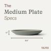 image:imageMORA Medium Plates Set of 4 85 inch Ceramic Pottery Salad Plates  Microwave Oven and Dishwasher Safe  MushroomPeppercorn
