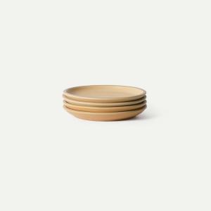 image:imageMORA Medium Plates Set of 4 85 inch Ceramic Pottery Salad Plates  Microwave Oven and Dishwasher Safe  MushroomMerrigold