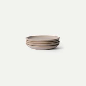 image:imageMORA Medium Plates Set of 4 85 inch Ceramic Pottery Salad Plates  Microwave Oven and Dishwasher Safe  MushroomMushroom