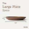 image:imageMORA Large Plates Set of 4 105 inch Ceramic Pottery Dinner Plates  Microwave Oven and Dishwasher Safe  TerracottaHarvest