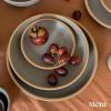image:imageMORA Large Plates Set of 4 105 inch Ceramic Pottery Dinner Plates  Microwave Oven and Dishwasher Safe  TerracottaHarvest