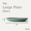 image:imageMORA Large Plates Set of 4 105 inch Ceramic Pottery Dinner Plates  Microwave Oven and Dishwasher Safe  TerracottaIris