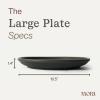 image:imageMORA Large Plates Set of 4 105 inch Ceramic Pottery Dinner Plates  Microwave Oven and Dishwasher Safe  TerracottaLiquorice