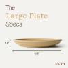 image:imageMORA Large Plates Set of 4 105 inch Ceramic Pottery Dinner Plates  Microwave Oven and Dishwasher Safe  TerracottaMerrigold