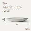 image:imageMORA Large Plates Set of 4 105 inch Ceramic Pottery Dinner Plates  Microwave Oven and Dishwasher Safe  TerracottaOat