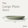 image:imageMORA Large Plates Set of 4 105 inch Ceramic Pottery Dinner Plates  Microwave Oven and Dishwasher Safe  TerracottaThyme