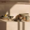 image:imageMORA Large Plates Set of 4 105 inch Ceramic Pottery Dinner Plates  Microwave Oven and Dishwasher Safe  TerracottaThyme