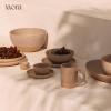 image:imageMORA Medium Bowls Set of 4 28oz Ceramic Pottery Everyday Bowls  Microwave Oven and Dishwasher Safe  TerracottaMushroom