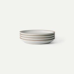 image:imageMORA Large Plates Set of 4 105 inch Ceramic Pottery Dinner Plates  Microwave Oven and Dishwasher Safe  TerracottaOat