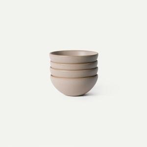 image:imageMORA Medium Bowls Set of 4 28oz Ceramic Pottery Everyday Bowls  Microwave Oven and Dishwasher Safe  TerracottaMushroom