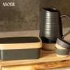 image:imageMora Ceramic TwoinOne Butter Dish with Lid Covered Butter Crock Container to Leave on Countertop  Large Storage KeeperHolder for Kitchen Gifts for Her Butter Tray For Counter  IrisLiquorice
