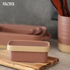 image:imageMora Ceramic TwoinOne Butter Dish with Lid Covered Butter Crock Container to Leave on Countertop  Large Storage KeeperHolder for Kitchen Gifts for Her Butter Tray For Counter  IrisTeracotta
