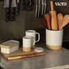 image:imageMora Ceramic TwoinOne Butter Dish with Lid Covered Butter Crock Container to Leave on Countertop  Large Storage KeeperHolder for Kitchen Gifts for Her Butter Tray For Counter  IrisOat