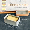 image:imageMora Ceramic TwoinOne Butter Dish with Lid Covered Butter Crock Container to Leave on Countertop  Large Storage KeeperHolder for Kitchen Gifts for Her Butter Tray For Counter  IrisEarl Grey