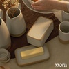 image:imageMora Ceramic TwoinOne Butter Dish with Lid Covered Butter Crock Container to Leave on Countertop  Large Storage KeeperHolder for Kitchen Gifts for Her Butter Tray For Counter  IrisOat
