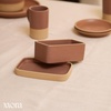 image:imageMora Ceramic TwoinOne Butter Dish with Lid Covered Butter Crock Container to Leave on Countertop  Large Storage KeeperHolder for Kitchen Gifts for Her Butter Tray For Counter  IrisTeracotta