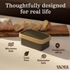 image:imageMora Ceramic TwoinOne Butter Dish with Lid Covered Butter Crock Container to Leave on Countertop  Large Storage KeeperHolder for Kitchen Gifts for Her Butter Tray For Counter  IrisPeppercorn