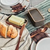 image:imageMora Ceramic TwoinOne Butter Dish with Lid Covered Butter Crock Container to Leave on Countertop  Large Storage KeeperHolder for Kitchen Gifts for Her Butter Tray For Counter  IrisSesame Milk
