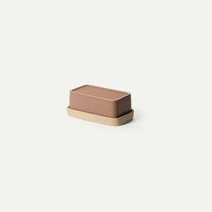 image:imageMora Ceramic TwoinOne Butter Dish with Lid Covered Butter Crock Container to Leave on Countertop  Large Storage KeeperHolder for Kitchen Gifts for Her Butter Tray For Counter  IrisTeracotta