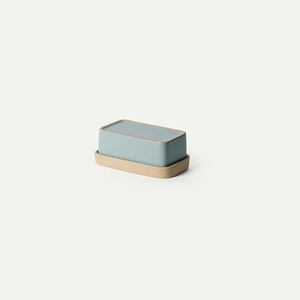 image:imageMora Ceramic TwoinOne Butter Dish with Lid Covered Butter Crock Container to Leave on Countertop  Large Storage KeeperHolder for Kitchen Gifts for Her Butter Tray For Counter  IrisIris