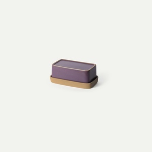 image:imageMora Ceramic TwoinOne Butter Dish with Lid Covered Butter Crock Container to Leave on Countertop  Large Storage KeeperHolder for Kitchen Gifts for Her Butter Tray For Counter  IrisNebula