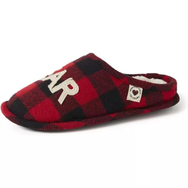 Auntie Bear Slipper Buffalo Plaid