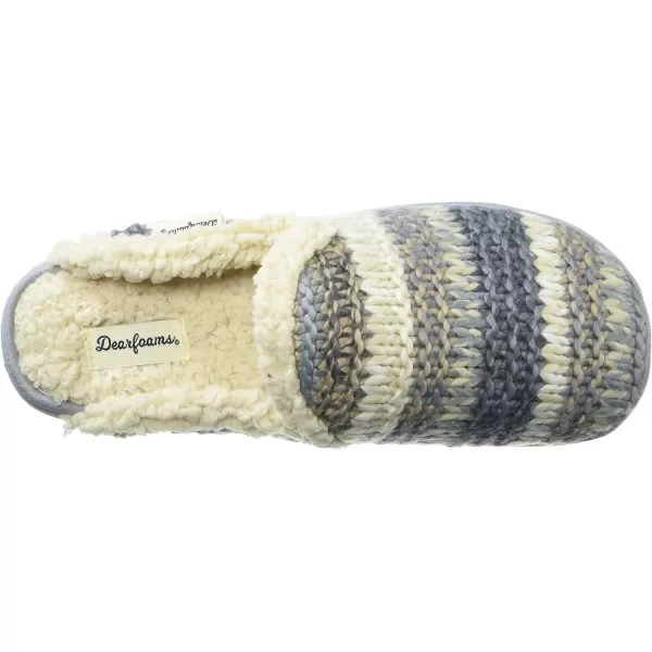 Dearfoams Women's Erin Fairisle Knit Extended Tab Scuff Slipper