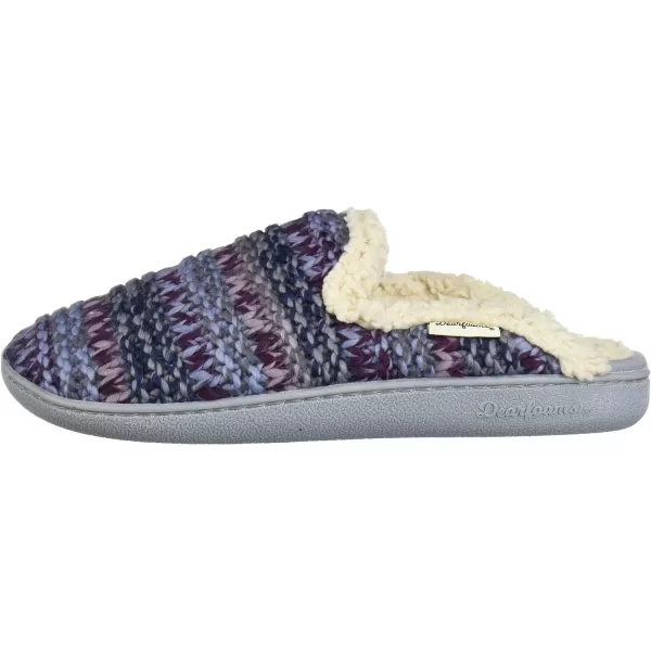 Dearfoams Women's Erin Fairisle Knit Extended Tab Scuff Slipper