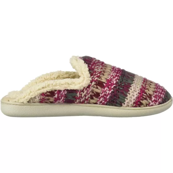 Dearfoams Women's Erin Fairisle Knit Extended Tab Scuff Slipper