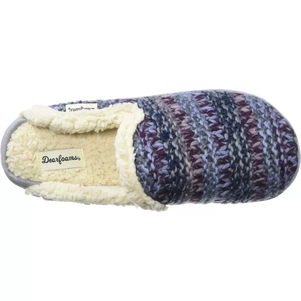 Dearfoams Women's Erin Fairisle Knit Extended Tab Scuff Slipper